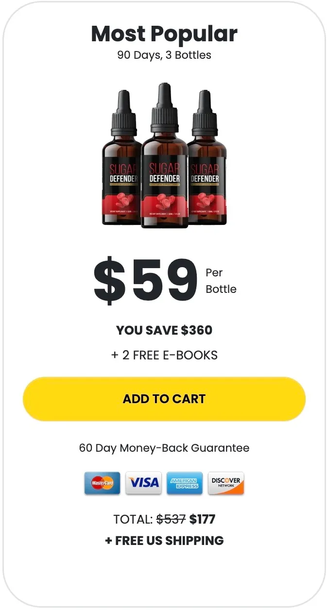 Sugar Defender 3 bottles - most popular 90 day supply